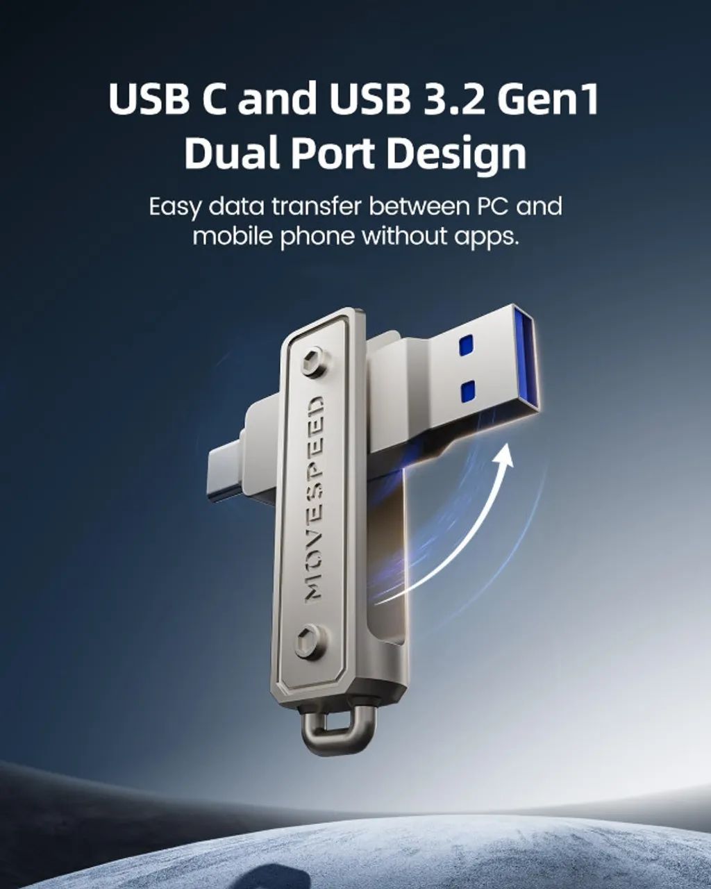 Pen Drive 128GB USB DUPLO - Foto 3
