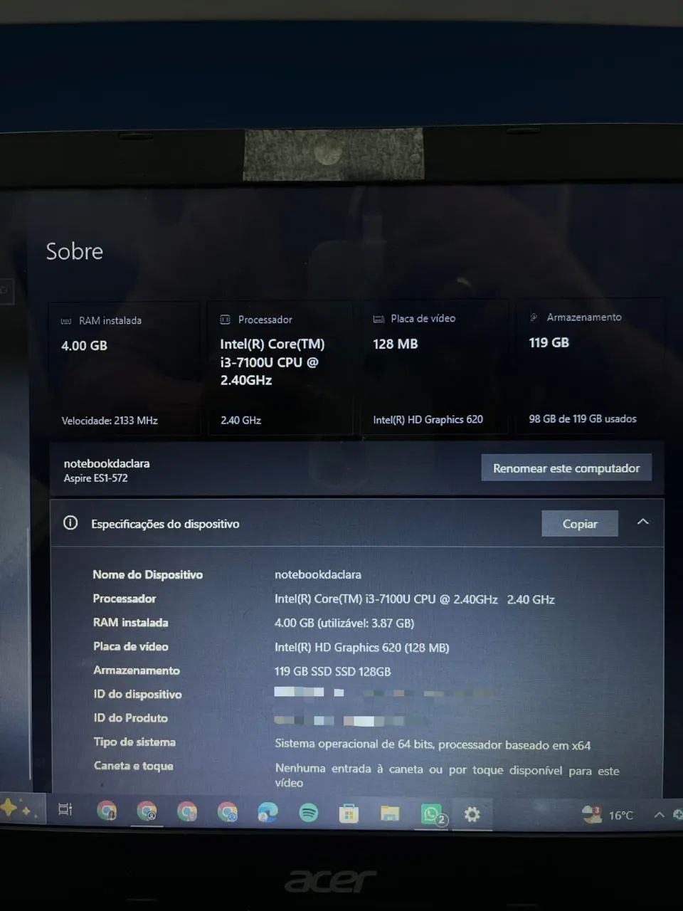 Acer Aspire ES1-572 - Foto 3