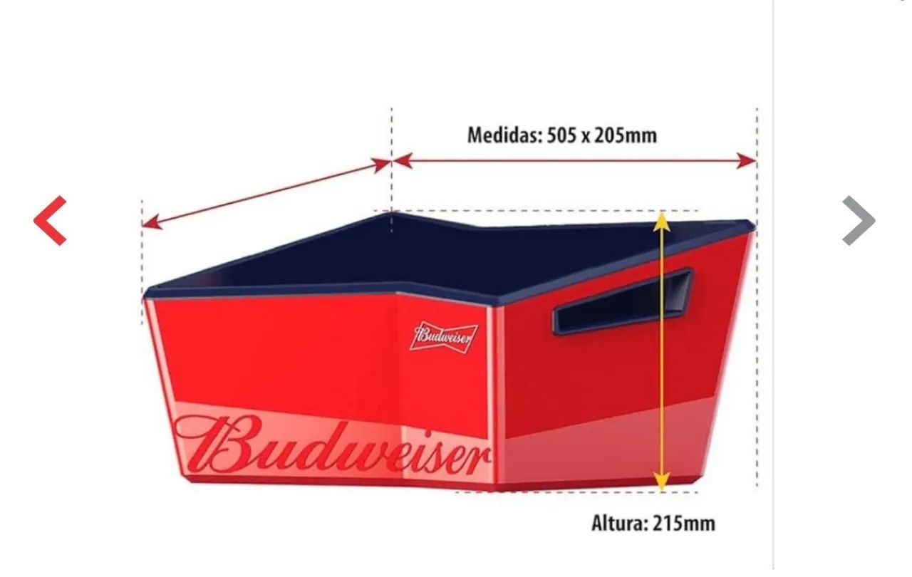 Balde de Gelo e Cerveja Budweiser