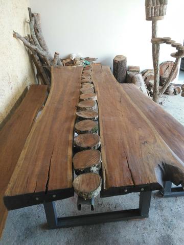 Mesa rústica de pranchao - Foto 2