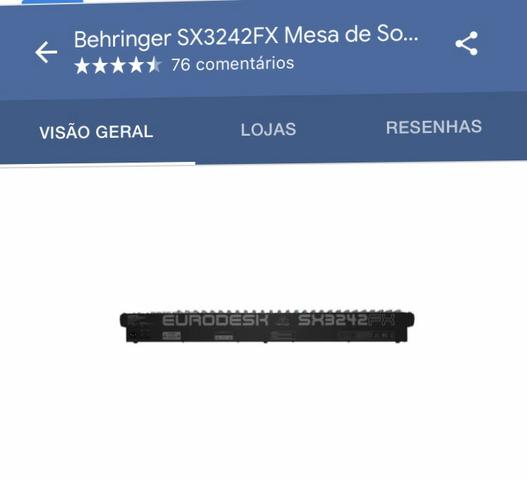Behringer mesa de som eurodesk SX3242fx - Foto 2