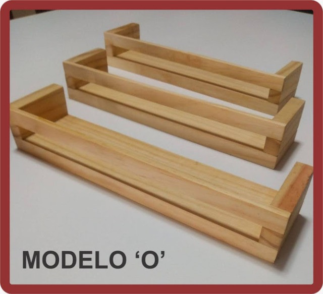 Kit prateleiras modelo O, 12x R$ 8,50 no cartão de crédito
