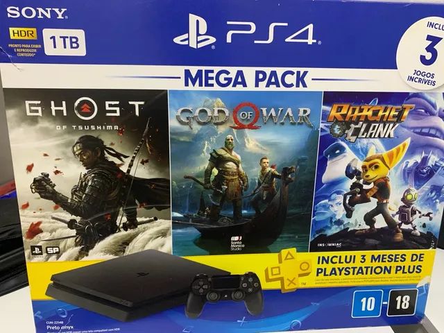 PlayStation 4 slim na caixa+2 controles especiais+jogos em 12X - Videogames  - Taguatinga Sul (Taguatinga), Brasília 1256076022