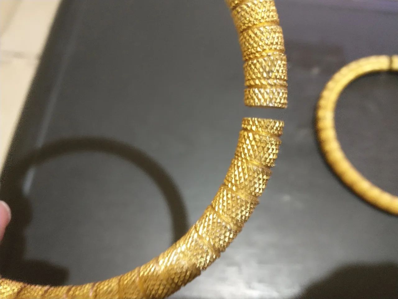 Par de puxadores de cortina dourados - Foto 3