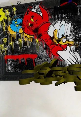 Quadro 3D Tio Patinhas - Obra de arte - Foto 2