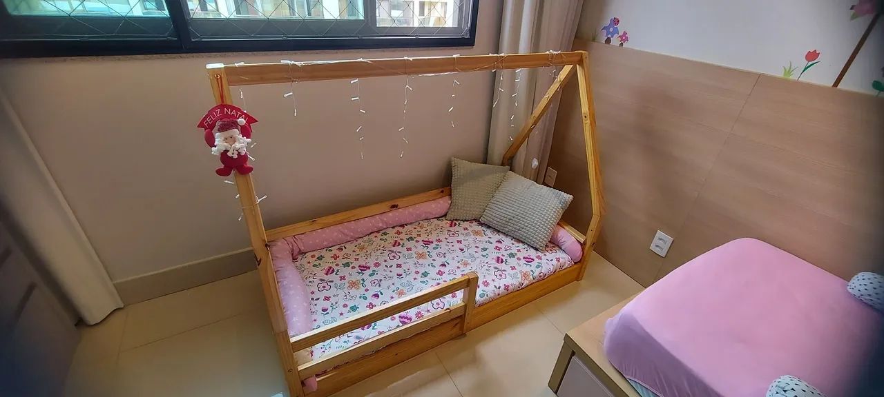Cama mojtesso - montessori infantil + colchão + capa - Foto 4