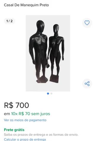 Manequins plástico com pedestal ferro - Foto 5