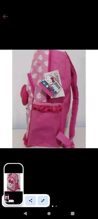Mochila infantil Nova da  Hello Kitty - Rosa - Foto 5