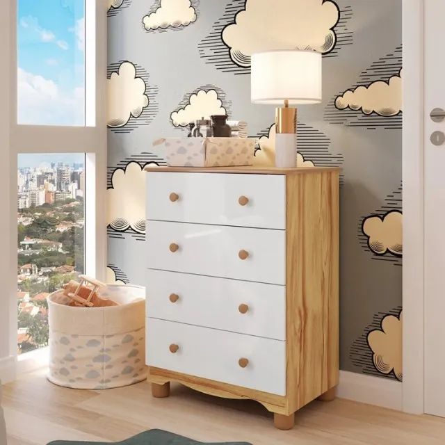 Comoda Infantil 4 Gavetas Junior 100% MDF - Peroba Moveis - Foto 2