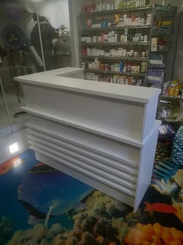 balcão L ripado branco 150/90 - Foto 5