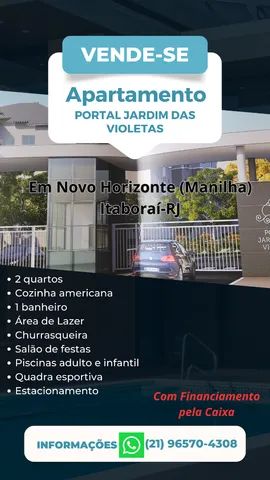 Captação de Apartamento para locação na Rua F (Cond T Nobre), Novo Horizonte (Manilha), Itaborai, RJ