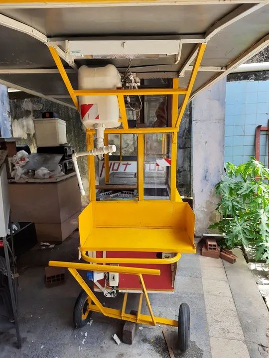 Carro de ESPETO HOTDOG HAMBÚRGUER, CAIXA D'ÁGUA ILUMINAÇÃO RODAS ALUMÍNIO - Oportunidade! - Foto 2