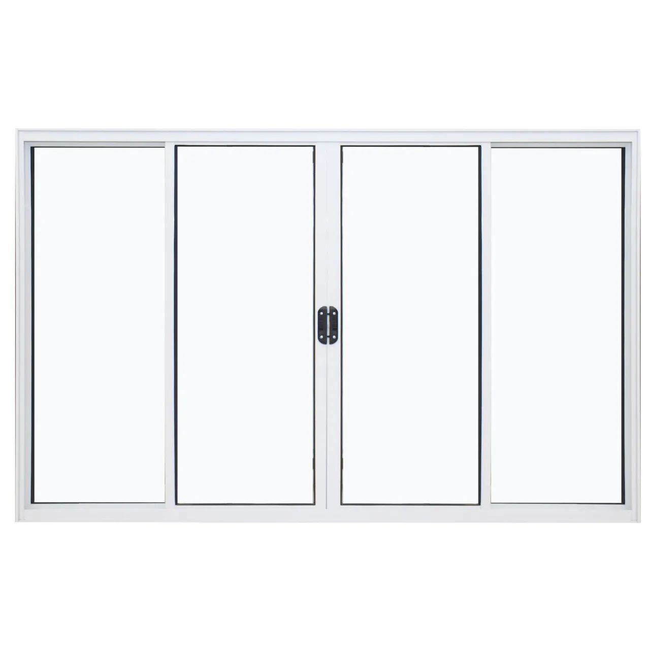 Janela 4 folhas  em alumínio branco 100x150