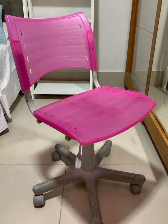 Cadeira Giratória Rosa  - Foto 2