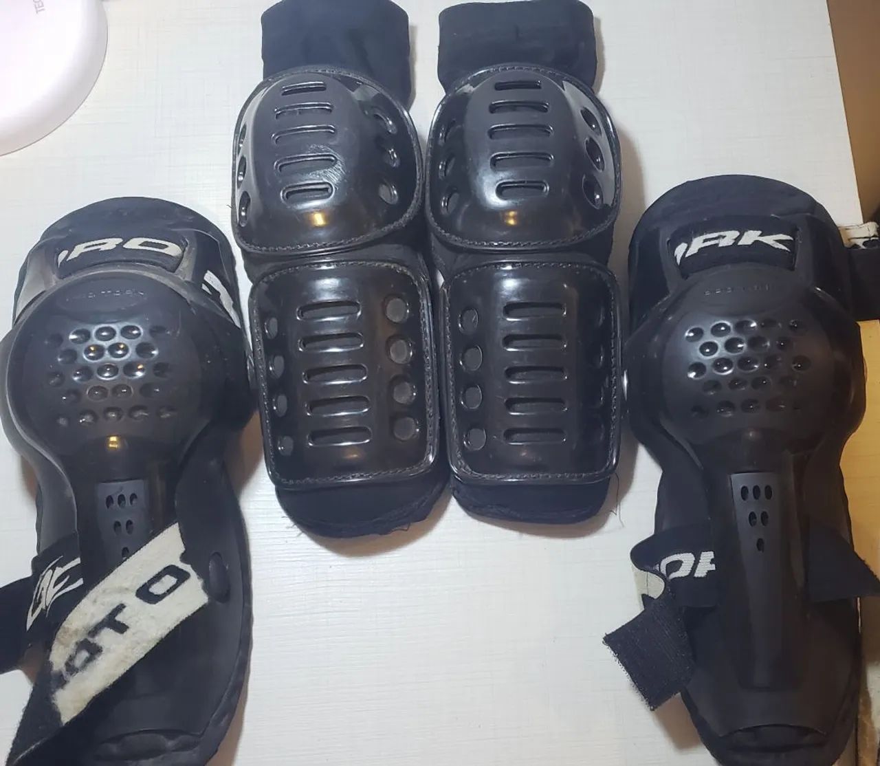 Kit cotoveleira/joelheira motocross infantil articulada protork