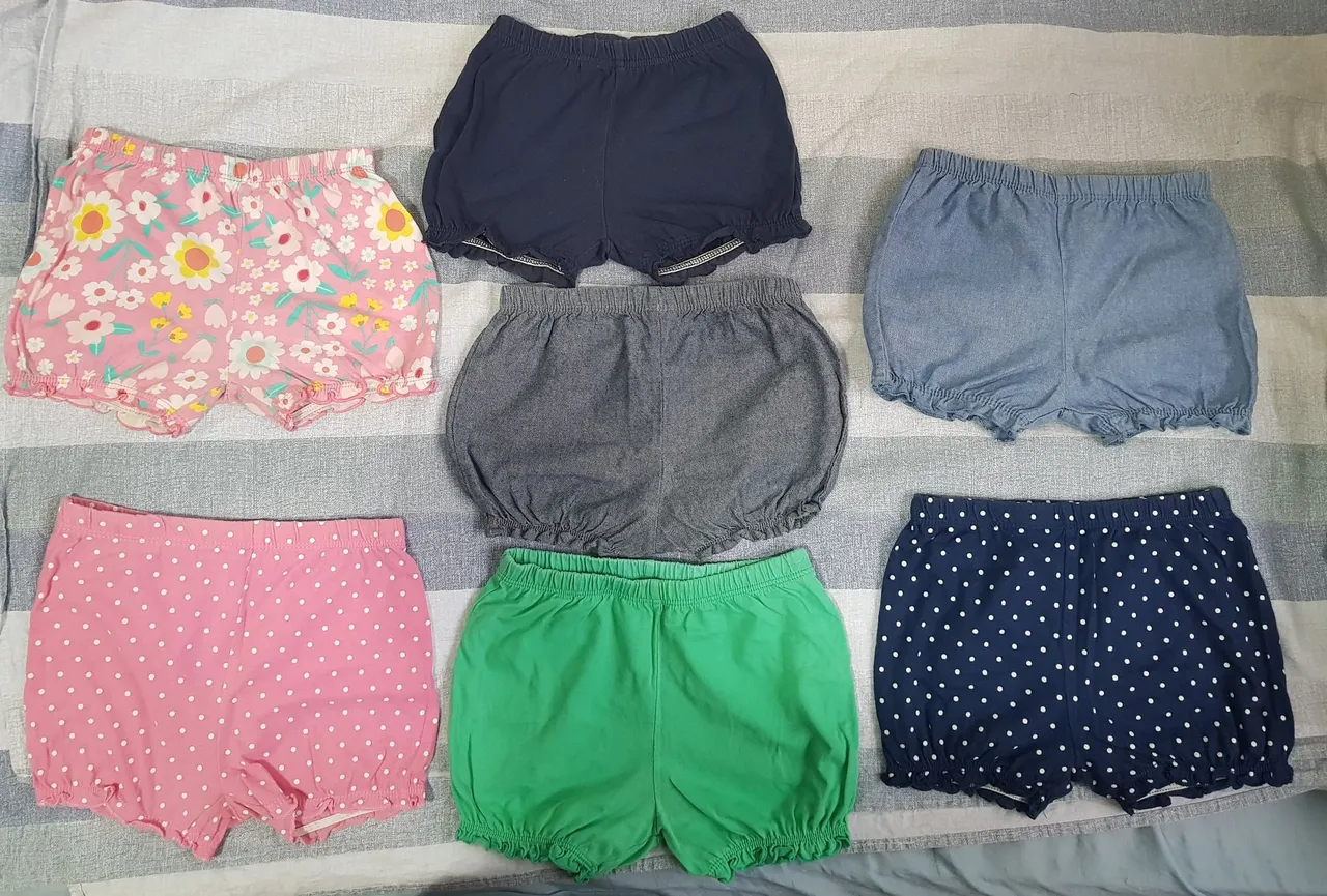 Conjunto de 07 Shorts Infantis - 24 meses