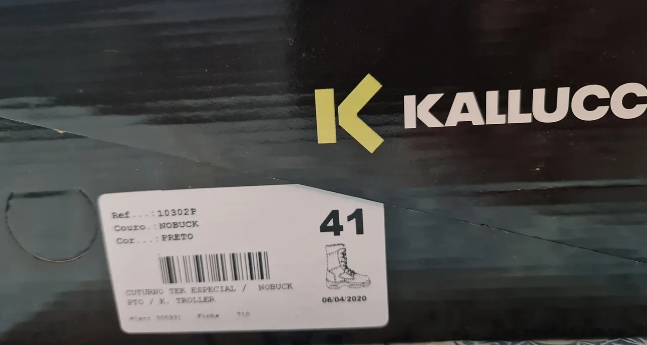 Bota Coturno Tek Especial Kallucc Preto Nobuck - Nº 41