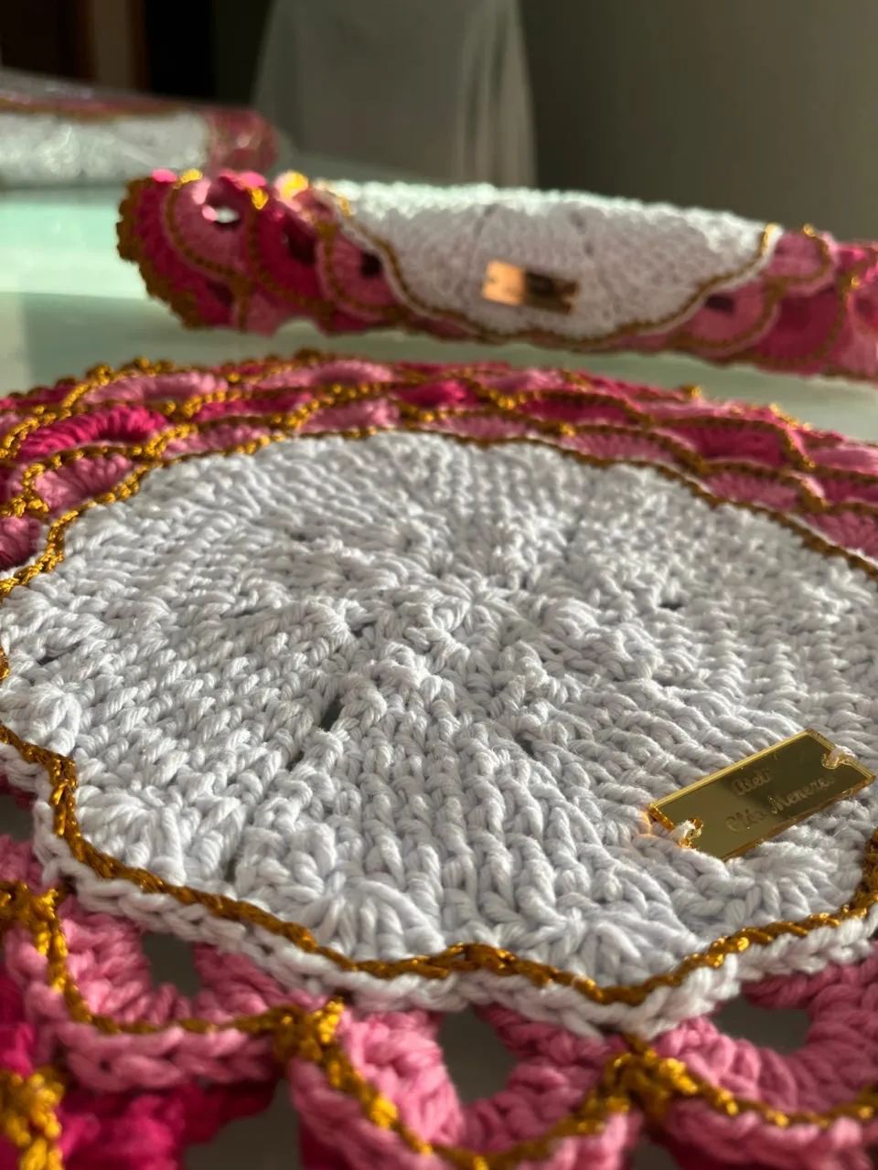 Jogo souplat de crochê 6 peças  - Foto 4