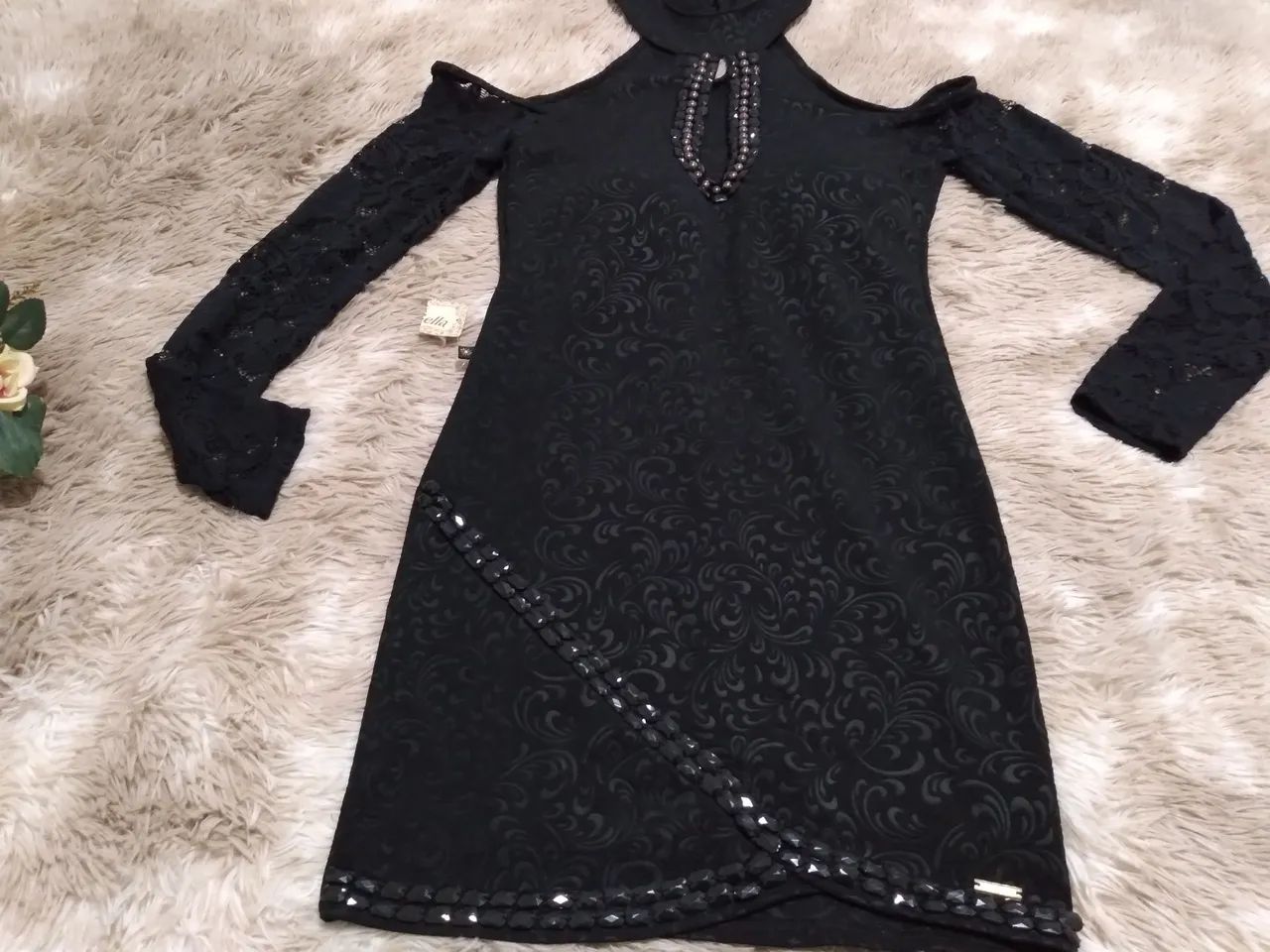 Vestido manga longa Tamanho P - Foto 4