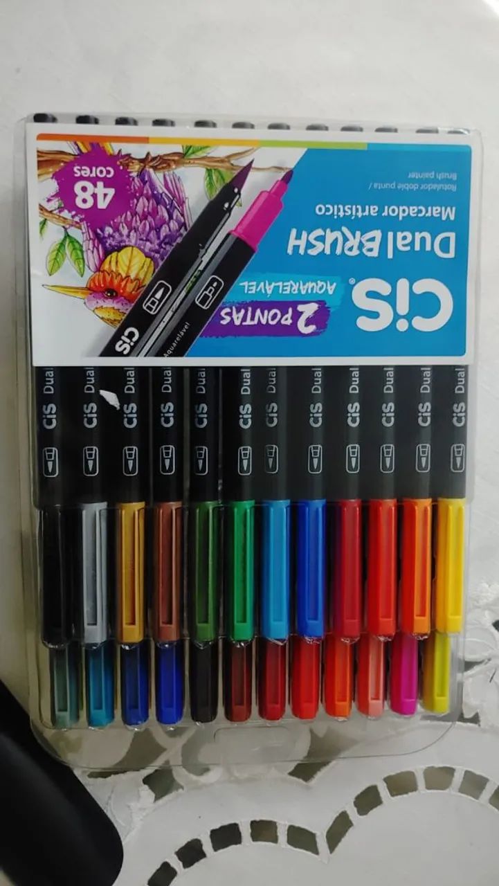 Cis Dual Brush 48 Cores Aquarelável