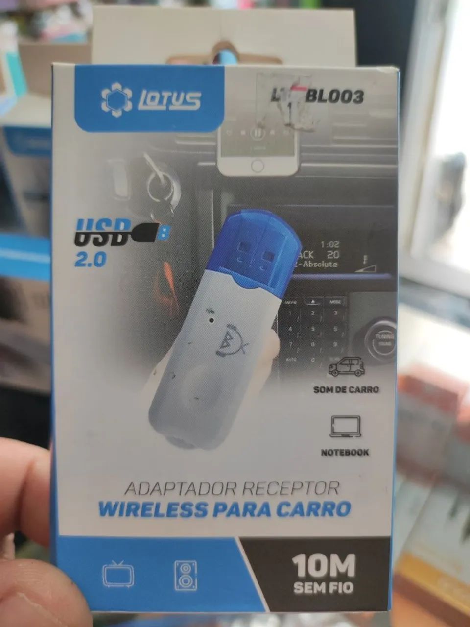 Adaptador Receptor Bluetooth para Carro 10m Sem Fio - Foto 2