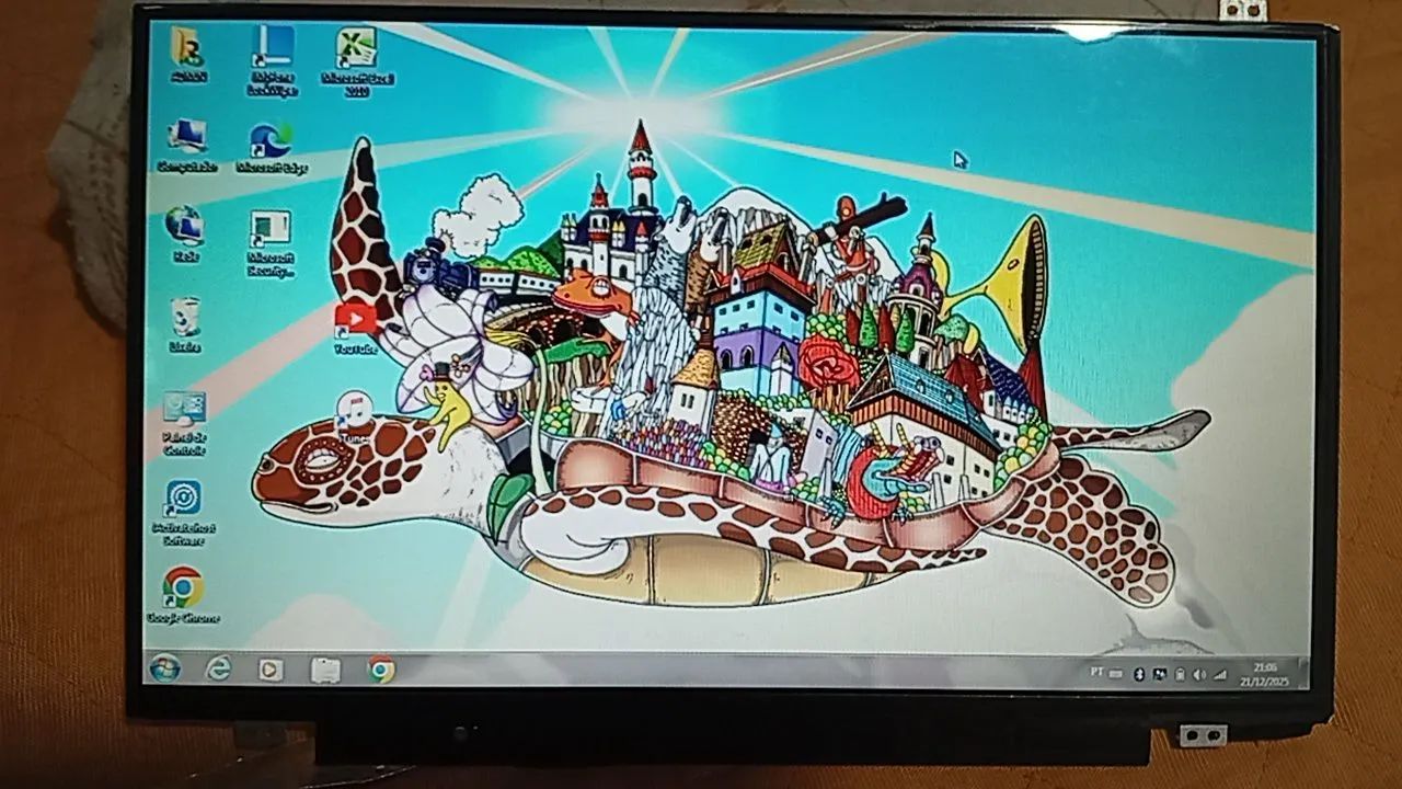 Tela pra notebook 14 polegadas led 40 pinos imagem prefeita  - Foto 5