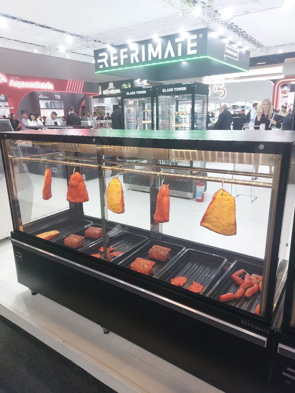 Balcão expositor açougue 2m ar forçado vidro aquecido 