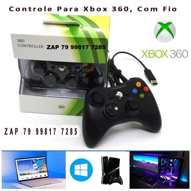 Controle Para Xbox 360, Com Fio Compatível Com Xbox 360, PC, Notebook e outros.