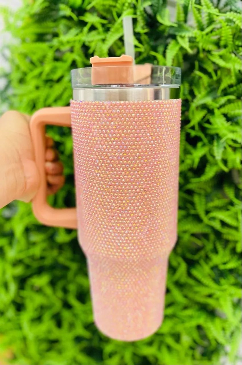 Caneca térmica personalizada com pedrarias - Foto 2