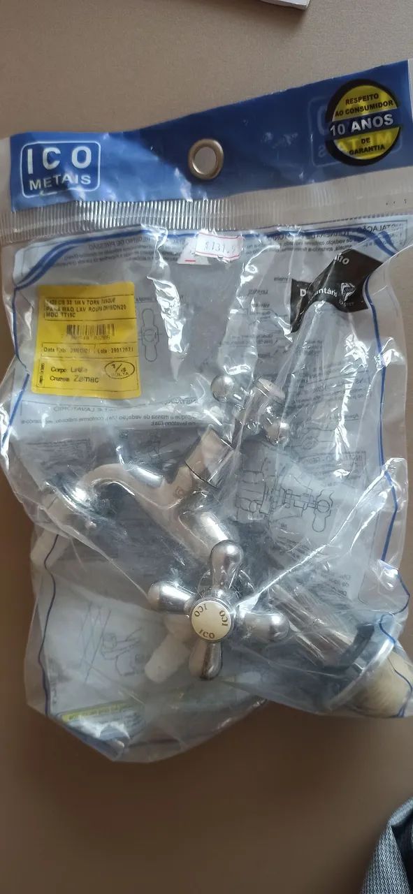 Faucet for Sink and Washing Machine – Chrome-Plated – New64750593505410121