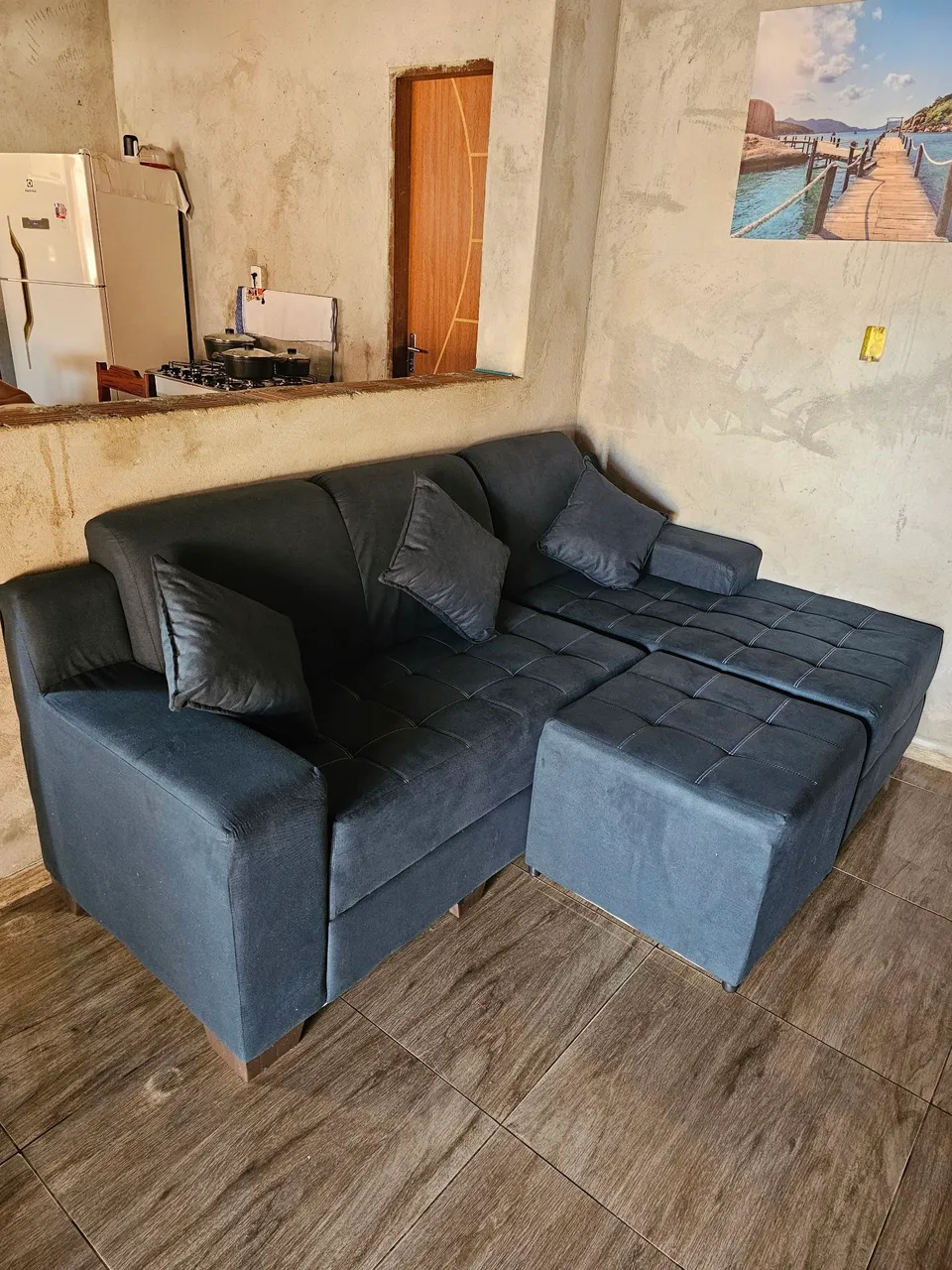 Sofá NOVO de canto moderno com chaise