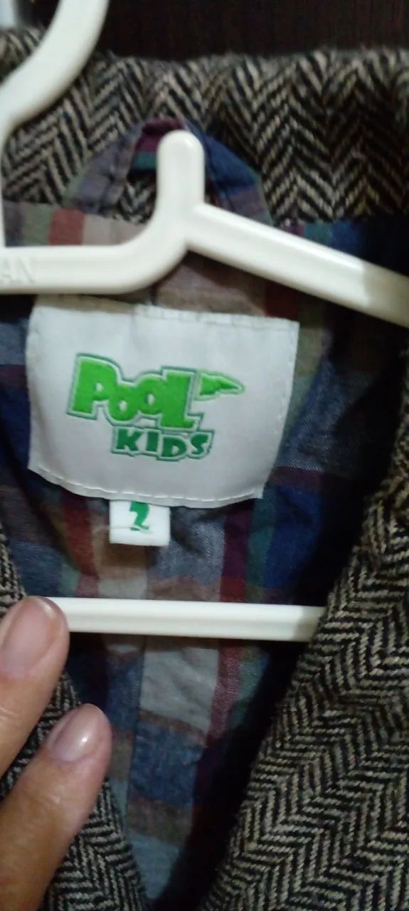 Blazer Infantil Cinza Tweed - Foto 2