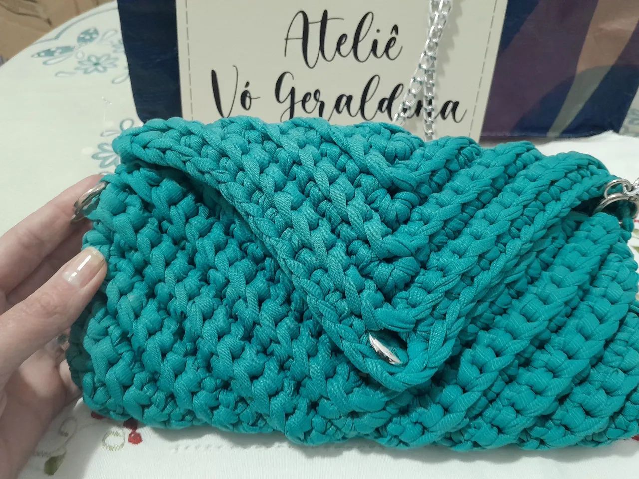 Linda bolsa feito a mão  - Foto 5