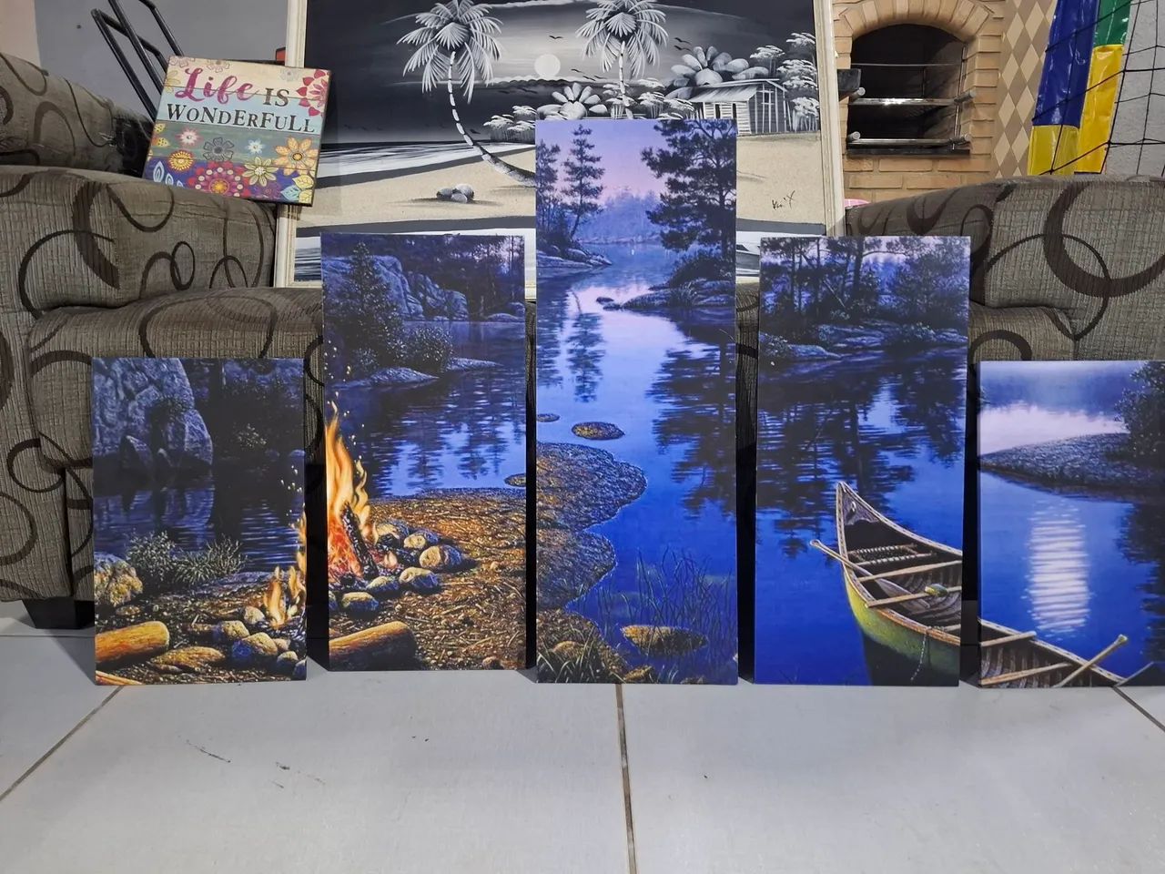 3 Quadros decorativos de paisagens - Foto 4