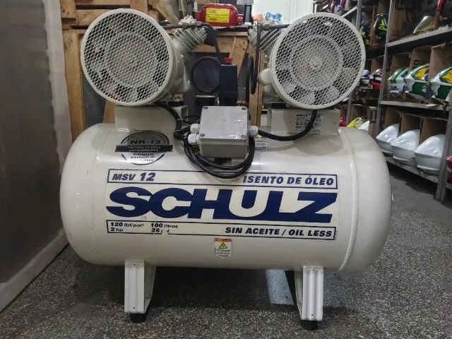 Compressor Isento de Óleo Odontologico Schulz - MSV 12/100 litros