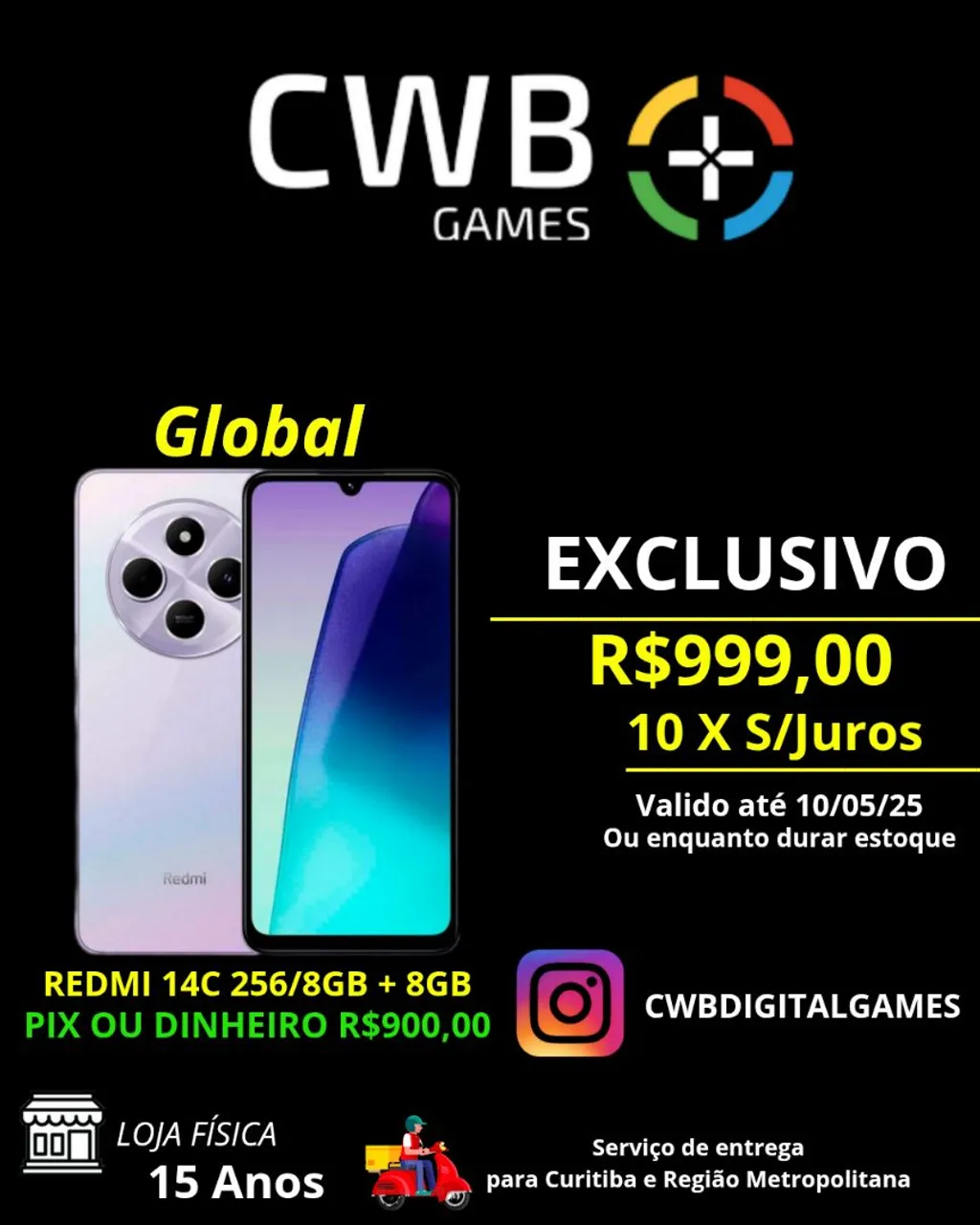 Redmi 14C 256/8GB Global Novo Lacrado Loja Fisica