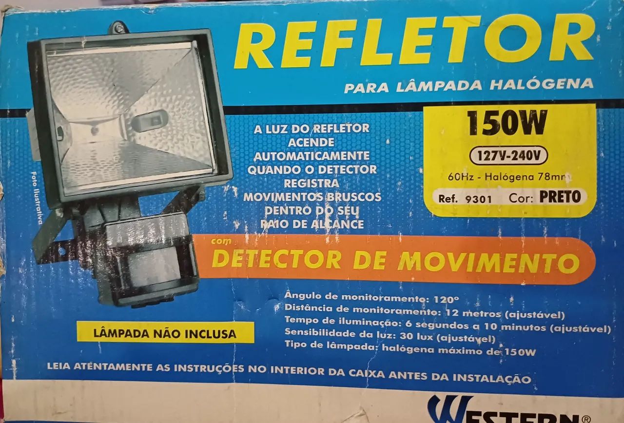 Holofote com sensor, detector movimento luminoso - Foto 2
