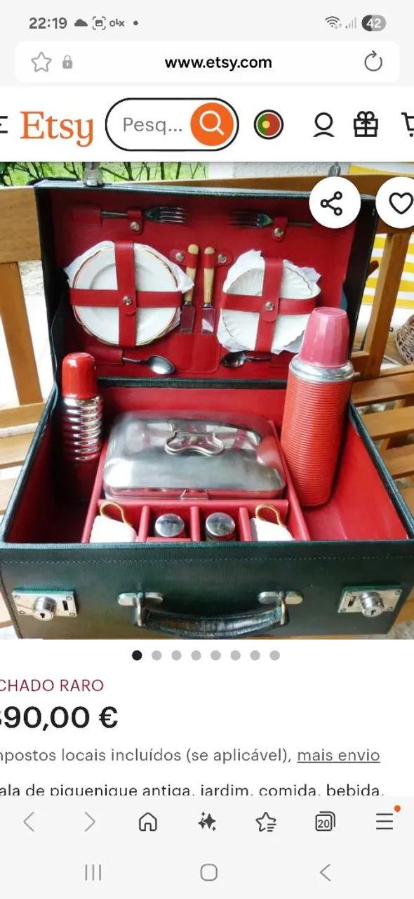 Mala de piquenique rara com foto ilustrativa