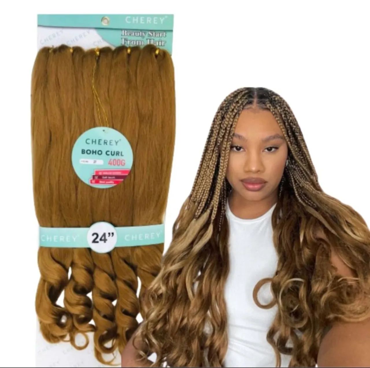 Cabelo Sintético Boho Curl 400gr 60cm - Foto 4