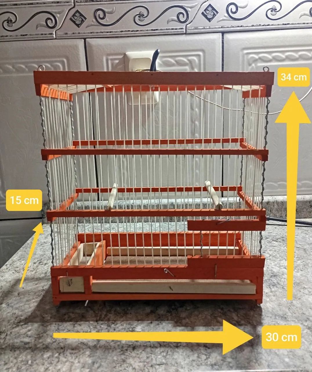 Gaiola de madeira e fibra. - Foto 6