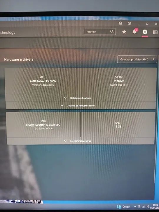 PC Gamer: i5 // RX 6600 8GB // 16GB memória  - Foto 6