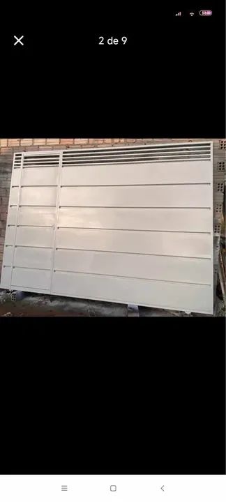 Portão de ferro com detalhes em branco - Foto 3