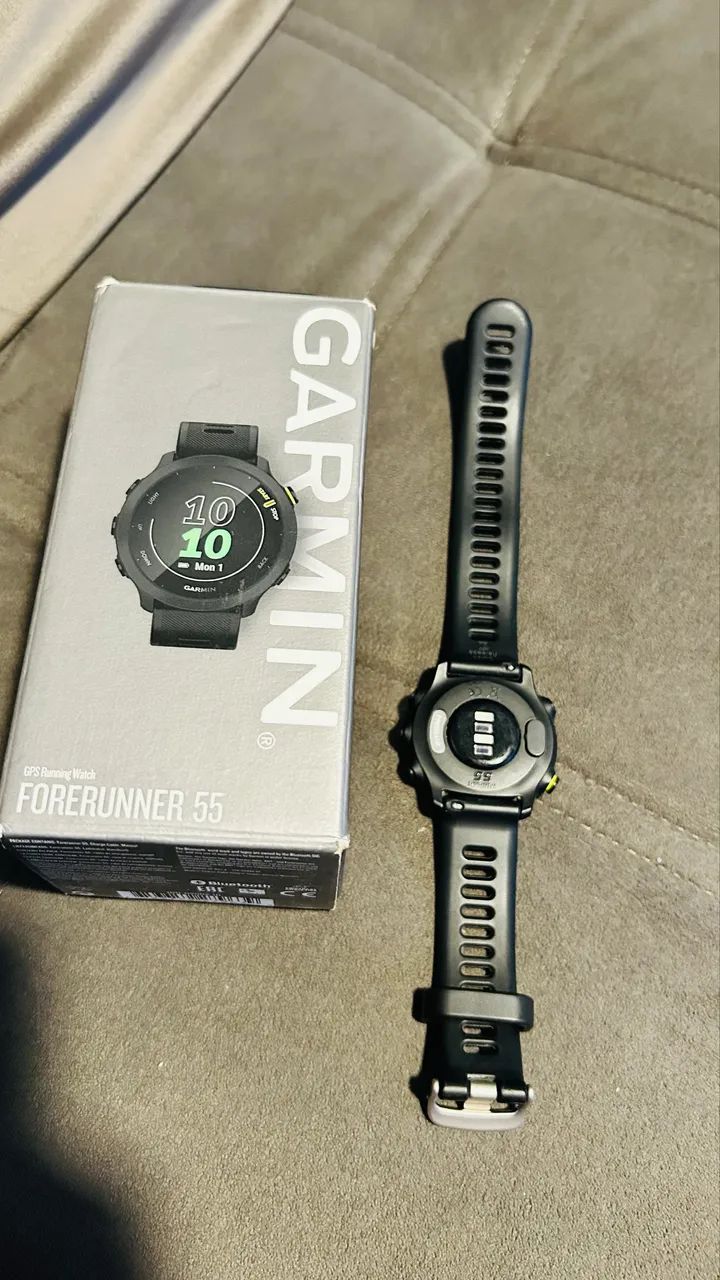 Garmin Forerunner 55 (FR 55) - Impecável! C/ Película e Proteção de Carga - Foto 4