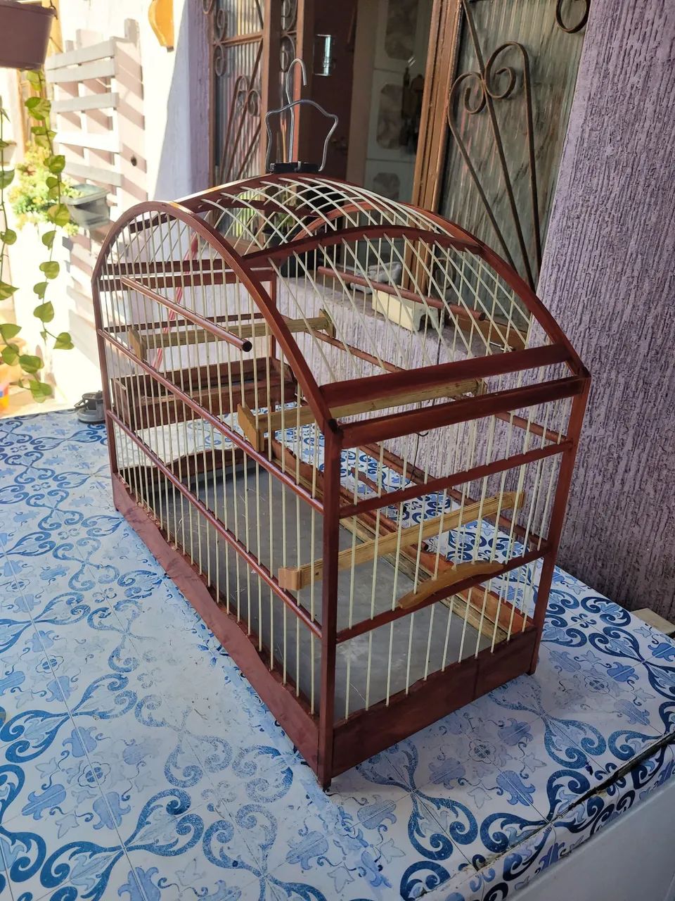 Gaiola de madeira para pássaros - Foto 5