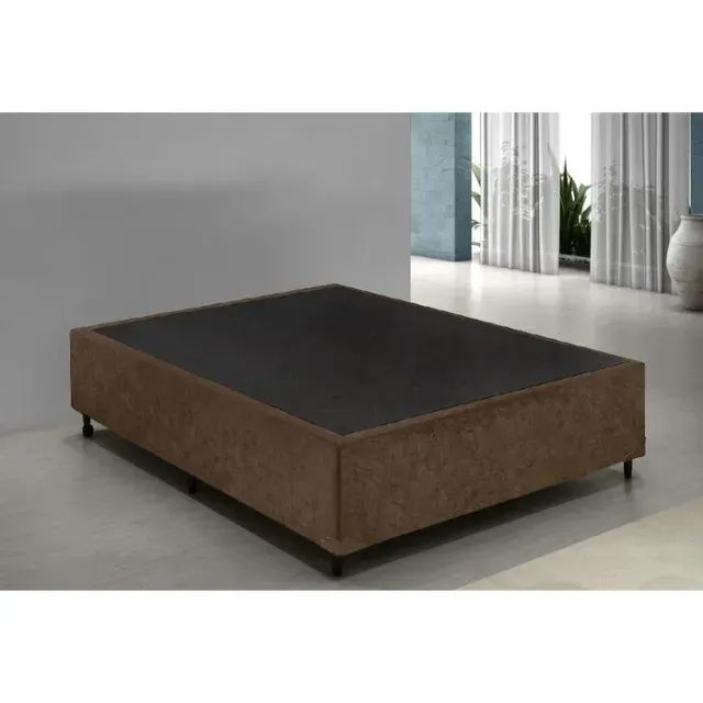 Base Box Casal Marrom