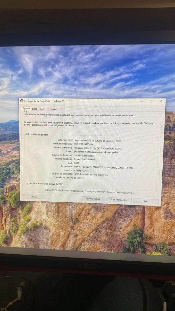 Computador de escritório (gabinete negociavel)64396503481730122