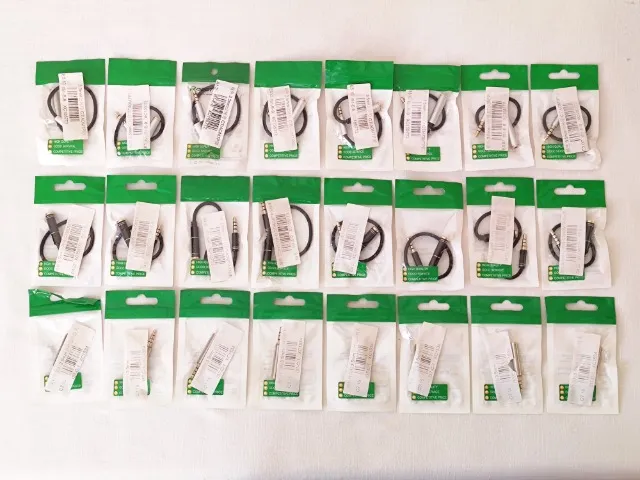 Lote com 24 Adaptadores Conector 3.5mm CTIA / OMTP