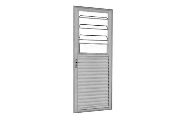 PORTA DE ALUMINIO 210X80 SOCIAL COR BRILHANTE PAGTO NA ENTREGA - Foto 2