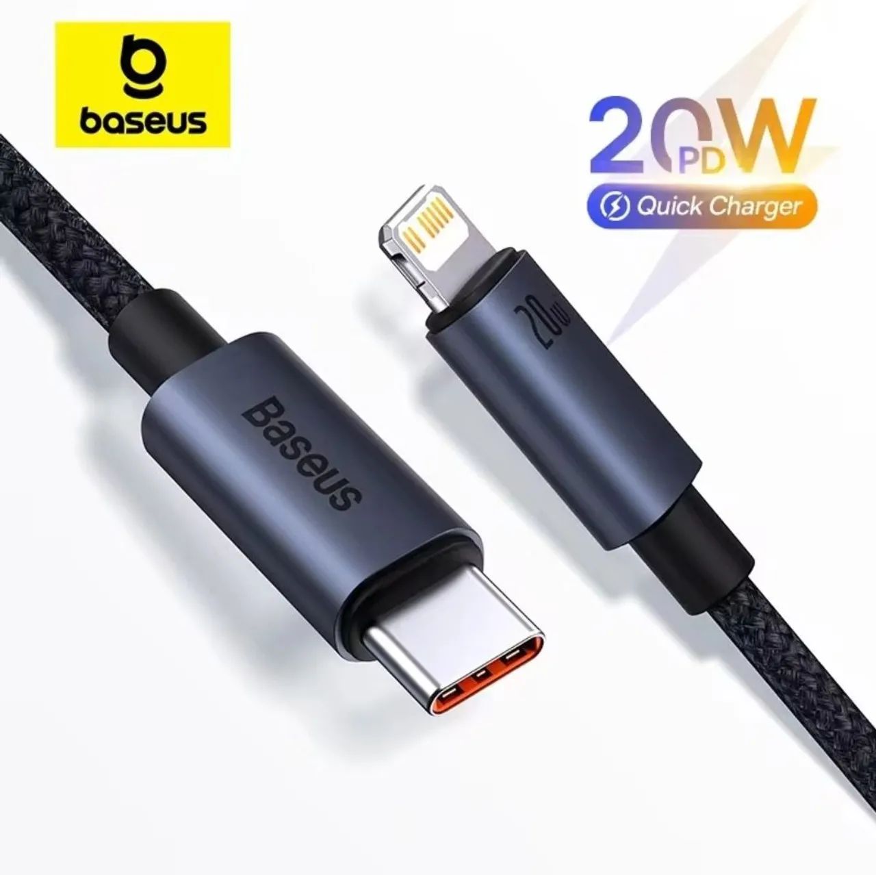 Cabo 20W Baseus para Iphone Tipo-C Lightning Reforçado Turbo  - Foto 4