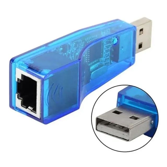 Adaptador USB para Lan Ethernet Cabeada Placa de Rede Externa RJ45 10/100 - Foto 2